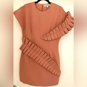 Andrea Iyamah SAFIA MINI DRESS Peach Rose